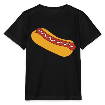 Hot Dog Fast Food Sausage Rolls - T-shirt bio MINI CREATOR Stanley/Stella Enfant - noir - Devant - Mikhail (115cm)