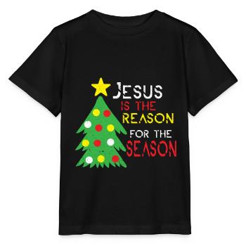 Jesus Weihnachten Christ Kirche Gläubig Glaube - Stanley/Stella Kinder T-Shirt MINI CREATOR  - Schwarz - Vorne - Mikhail (115cm)