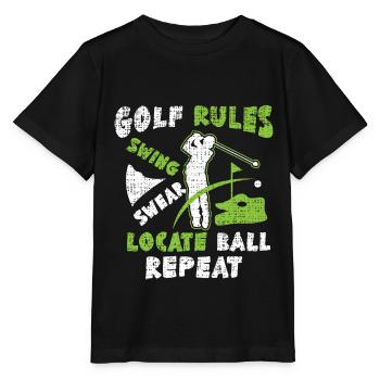 Golf Golfer Golf Club Golf Ball Golf Course - Stanley/Stella MINI CREATOR Kids’ T-Shirt - black - Front - Mikhail (115cm)