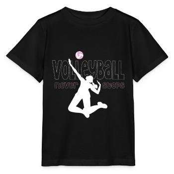Volleyball Volleyball players Volleyball net - Stanley/Stella MINI CREATOR Kids’ T-Shirt - black - Front - Mikhail (115cm)