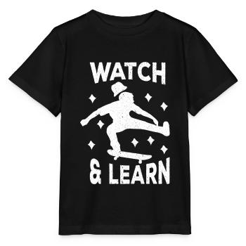Skateboard Skateboard Skateboarder Patinage - T-shirt bio MINI CREATOR Stanley/Stella Enfant - noir - Devant - Mikhail (115cm)