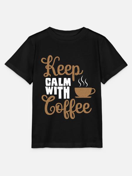 Kaffee Freunde Kaffeetrinker Kaffee trinken - Stanley/Stella Kinder T-Shirt MINI CREATOR  - Schwarz