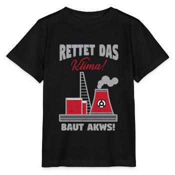 Atomkraftwerk AKW Atomkraft Nuclear Klimawandel - Stanley/Stella Kinder T-Shirt MINI CREATOR  - Schwarz - Vorne - Mikhail (115cm)