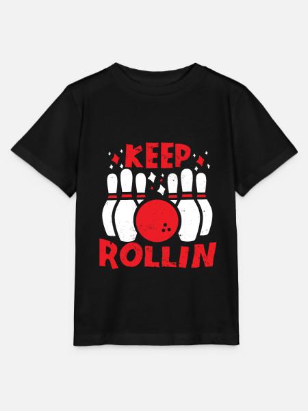 Bowling Bowlingkugel Bowlingbahn Strike - Stanley/Stella Kinder T-Shirt MINI CREATOR - Schwarz