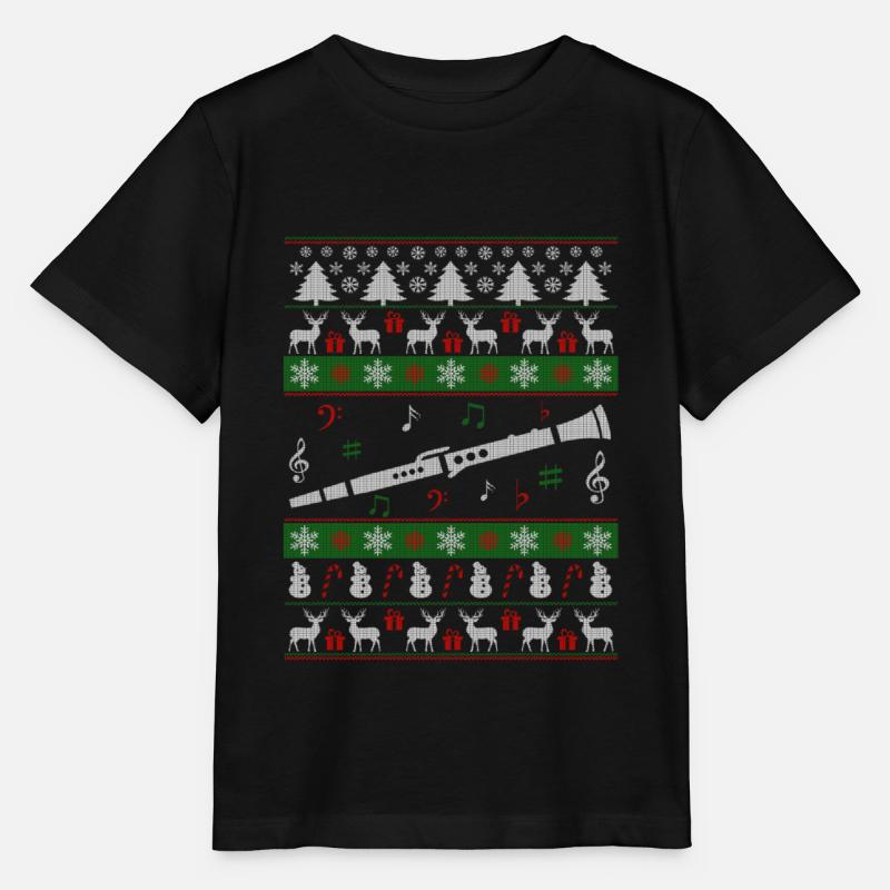 Clarinette laid Noël - T-shirt bio MINI CREATOR Stanley/Stella Enfant - noir