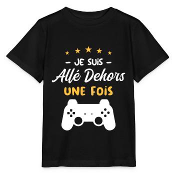 Je Suis Allé Dehors Une Fois - T-shirt bio MINI CREATOR Stanley/Stella Enfant - noir - Devant - Mikhail (115cm)