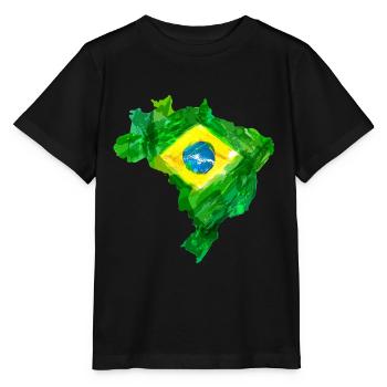 Brazil - Stanley/Stella MINI CREATOR Kids’ T-Shirt - black - Front - Mikhail (115cm)