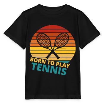 tennis / tennis / tennis players / tennis games - Stanley/Stella MINI CREATOR Kids’ T-Shirt - black - Front - Mikhail (115cm)