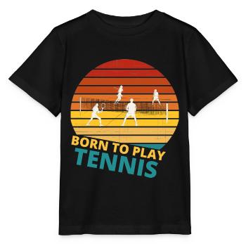 tennis / tennis / tennis players / tennis games - Stanley/Stella MINI CREATOR Kids’ T-Shirt - black - Front - Mikhail (115cm)
