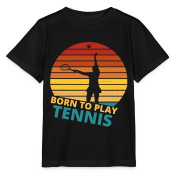 tennis / tennis / tennis players / tennis games - Stanley/Stella MINI CREATOR Kids’ T-Shirt - black - Front - Mikhail (115cm)