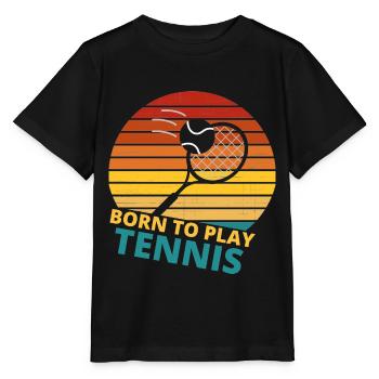 tennis / tennis / tennis players / tennis games - Stanley/Stella MINI CREATOR Kids’ T-Shirt - black - Front - Mikhail (115cm)