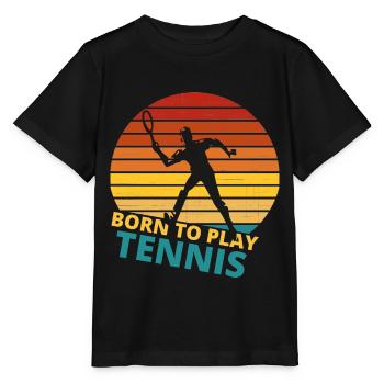 tennis / tennis / tennis players / tennis games - Stanley/Stella MINI CREATOR Kids’ T-Shirt - black - Front - Mikhail (115cm)