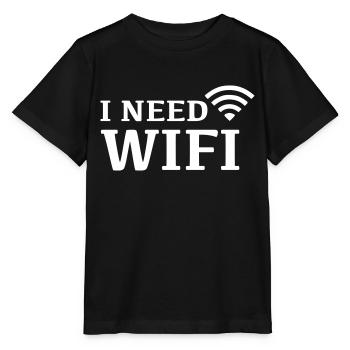 Wifi internet - T-shirt bio MINI CREATOR Stanley/Stella Enfant - noir - Devant - Mikhail (115cm)