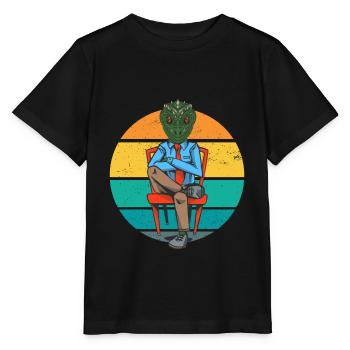 Reptiloid Lizard Man Extraterrestrial Conspiracy - Stanley/Stella MINI CREATOR Kids’ T-Shirt - black - Front - Mikhail (115cm)