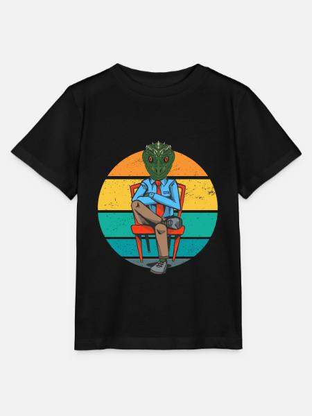 Reptiloid Echsenmensch Außerirdische Verschwörung - Stanley/Stella Kinder T-Shirt MINI CREATOR - Schwarz