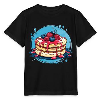 Pancakes mit Beeren - Stanley/Stella Kinder T-Shirt MINI CREATOR  - Schwarz - Vorne - Mikhail (115cm)