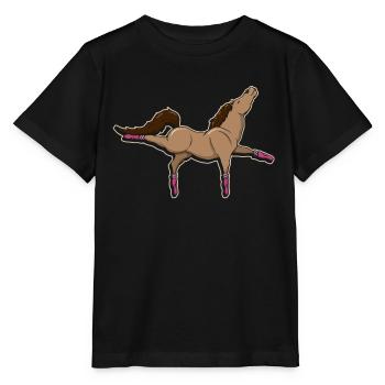 Dressur Reiten Reiten Reiter Reiten - Stanley/Stella Kinder T-Shirt MINI CREATOR  - Schwarz - Vorne - Mikhail (115cm)