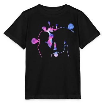 Dressur Reiten Reiten Reiter Reiten - Stanley/Stella Kinder T-Shirt MINI CREATOR  - Schwarz - Vorne - Mikhail (115cm)