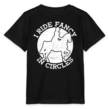 Je roule chic en cercle - dressage - T-shirt bio MINI CREATOR Stanley/Stella Enfant - noir - Devant - Mikhail (115cm)