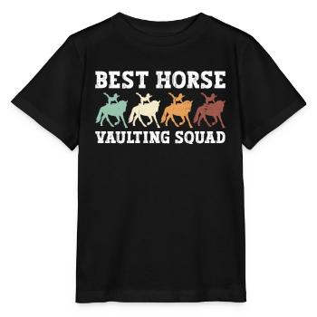Meilleure équipe de voltige - voltige à cheval - T-shirt bio MINI CREATOR Stanley/Stella Enfant - noir - Devant - Mikhail (115cm)