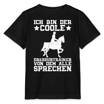 Entraîneur de dressage dressage équitation dressage équitation - T-shirt bio MINI CREATOR Stanley/Stella Enfant - noir - Devant - Mikhail (115cm)