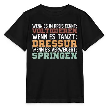 Vaulting equestrian sport Vaulting equestrian sport - Stanley/Stella MINI CREATOR Kids’ T-Shirt - black - Front - Mikhail (115cm)