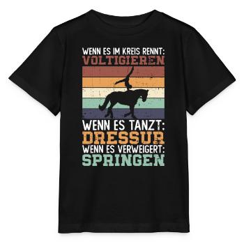 Vaulting equestrian sport Vaulting equestrian sport - Stanley/Stella MINI CREATOR Kids’ T-Shirt - black - Front - Mikhail (115cm)