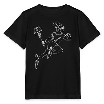 Hermes Greek Mythology Greek God - Stanley/Stella MINI CREATOR Kids’ T-Shirt - black - Front - Mikhail (115cm)
