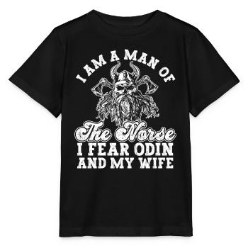 Nordische Mythologie Odin Wikinger Nordisch Gott - Stanley/Stella Kinder T-Shirt MINI CREATOR  - Schwarz - Vorne - Mikhail (115cm)
