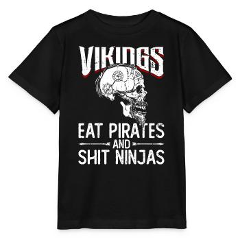 Nordische Mythologie Wikinger Nordisch Gott Lustig - Stanley/Stella Kinder T-Shirt MINI CREATOR  - Schwarz - Vorne - Mikhail (115cm)