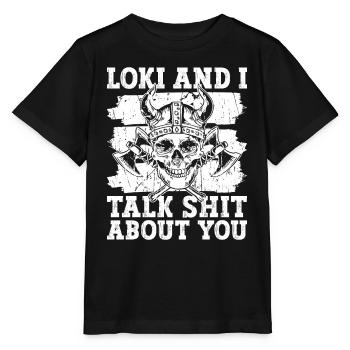 Mythologie nordique Loki Viking Dieu nordique - T-shirt bio MINI CREATOR Stanley/Stella Enfant - noir - Devant - Mikhail (115cm)