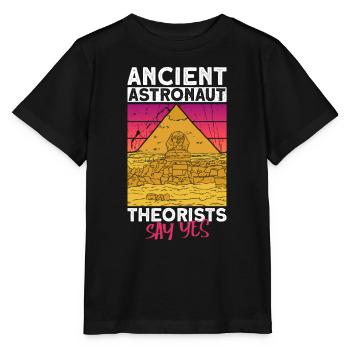Ancient Astronaut Egyptian Mythology Ancient - Stanley/Stella MINI CREATOR Kids’ T-Shirt - black - Front - Mikhail (115cm)