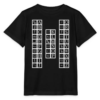 Hieroglyphen Ägyptische Mythologie Altes Ägypten - Stanley/Stella Kinder T-Shirt MINI CREATOR  - Schwarz - Vorne - Mikhail (115cm)