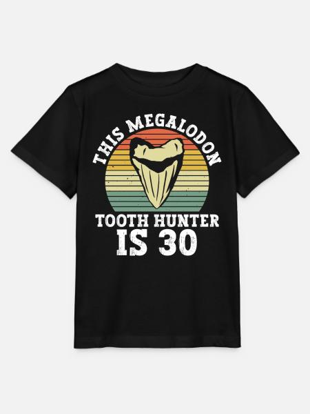 Ce chasseur de dents Megalodon est 30 - Megalodon Shark - T-shirt bio MINI CREATOR Stanley/Stella Enfant - noir