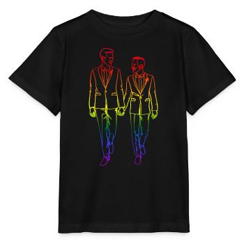 Schwuler Bräutigam Homosexuell Hochzeit Schwul - Stanley/Stella Kinder T-Shirt MINI CREATOR  - Schwarz - Vorne - Mikhail (115cm)