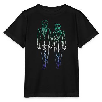 Schwuler Bräutigam Homosexuell Hochzeit Schwul - Stanley/Stella Kinder T-Shirt MINI CREATOR  - Schwarz - Vorne - Mikhail (115cm)