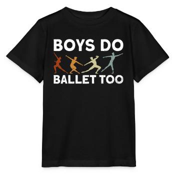 Auch Jungs tanzen Ballett - Ballett-Tänzer - Stanley/Stella Kinder T-Shirt MINI CREATOR  - Schwarz - Vorne - Mikhail (115cm)