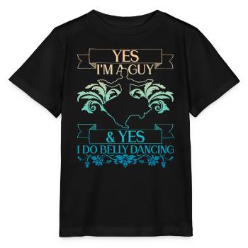 Suis un gars & Oui, je danse danse du ventre danseuse du ventre - T-shirt bio MINI CREATOR Stanley/Stella Enfant - noir - Devant - Mikhail (115cm)