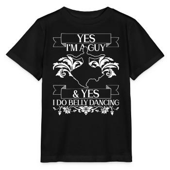 Suis un gars & Oui, je danse danse du ventre danseuse du ventre - T-shirt bio MINI CREATOR Stanley/Stella Enfant - noir - Devant - Mikhail (115cm)