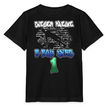 Dieser Kleine B-Boy Wird 1 - Breakdance - Stanley/Stella Kinder T-Shirt MINI CREATOR  - Schwarz - Vorne - Mikhail (115cm)
