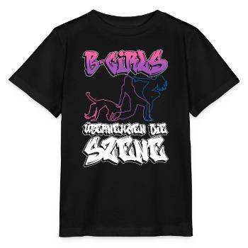 B-Girls Übernehmen Die Szene - Breakdance - Stanley/Stella Kinder T-Shirt MINI CREATOR  - Schwarz - Vorne - Mikhail (115cm)