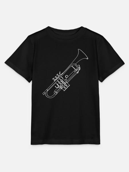 Trompete Oneline Art - Trompete - Stanley/Stella Kinder T-Shirt MINI CREATOR - Schwarz