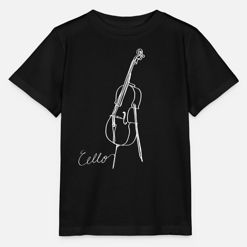 Cello Oneline Art - Cello-Musiker Cello-Spieler - Stanley/Stella Kinder T-Shirt MINI CREATOR  - Schwarz
