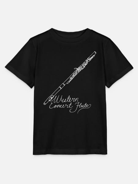 Western Concert Flute Oneline Art - Western - Stanley/Stella Kinder T-Shirt MINI CREATOR - Schwarz