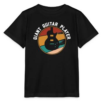 Giant Guitar Player - bassiste - T-shirt bio MINI CREATOR Stanley/Stella Enfant - noir - Devant - Mikhail (115cm)