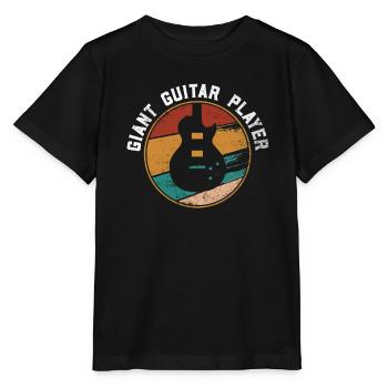 Giant Guitar Player - bassiste - T-shirt bio MINI CREATOR Stanley/Stella Enfant - noir - Devant - Mikhail (115cm)
