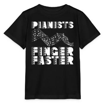 Pianists Finger Faster - Piano Pianist - Stanley/Stella MINI CREATOR Kids’ T-Shirt - black - Front - Mikhail (115cm)