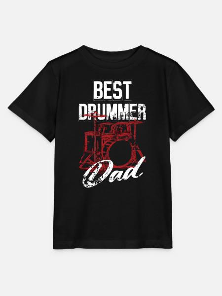 Beste Drummer Papa - Drums Rock Drummer - Stanley/Stella Kinder-T-shirt MINI CREATOR  - zwart