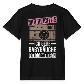 Mir Reicht's, Ich Gehe Babybäuche Fotografieren - Stanley/Stella Kinder T-Shirt MINI CREATOR  - Schwarz - Vorne - Mikhail (115cm)
