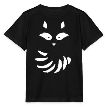 Augen Ohren Nase und Schwanz eines Waschbären - Stanley/Stella Kinder T-Shirt MINI CREATOR  - Schwarz - Vorne - Mikhail (115cm)